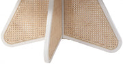 Butterfly Natural Cane And Oak Veneer Coffee Table in White - 208White-CT