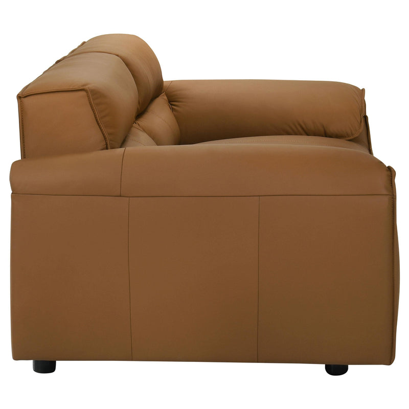 Buxton 2-piece Leather Upholstered Sofa Set Orange - 509501-S2