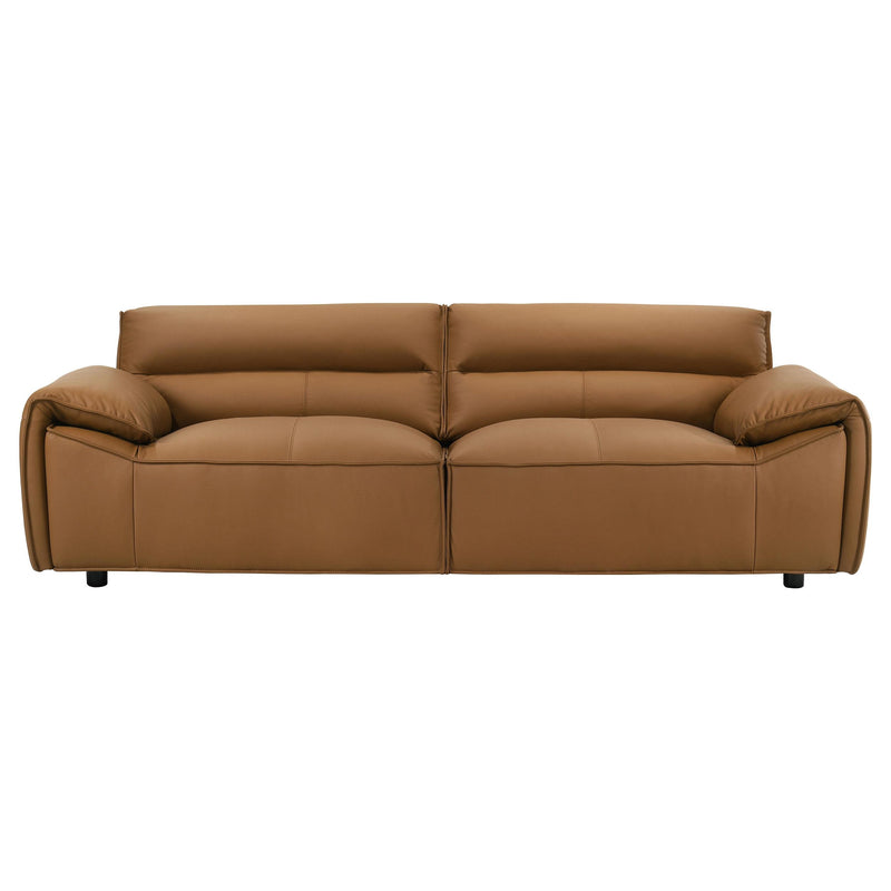 Buxton 2-piece Leather Upholstered Sofa Set Orange - 509501-S2