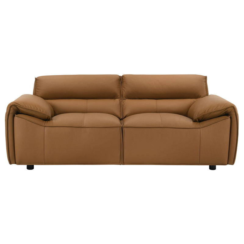 Buxton 2-piece Leather Upholstered Sofa Set Orange - 509501-S2