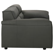 Buxton Top Grain Leather Upholstered Loveseat Graphite - 509505