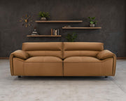 Buxton Top Grain Leather Upholstered Sofa Orange - 509501