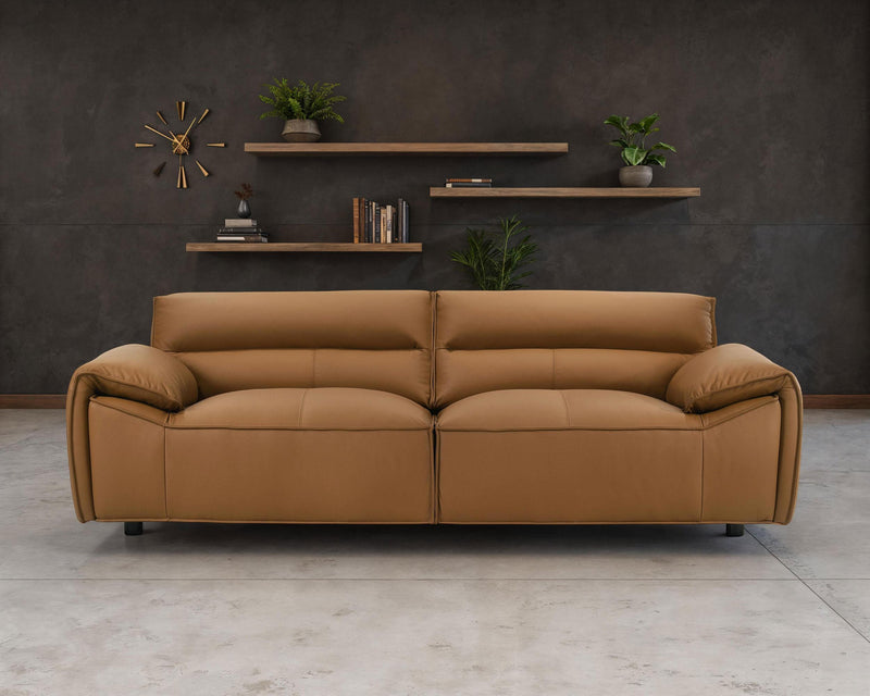 Buxton Top Grain Leather Upholstered Sofa Orange - 509501
