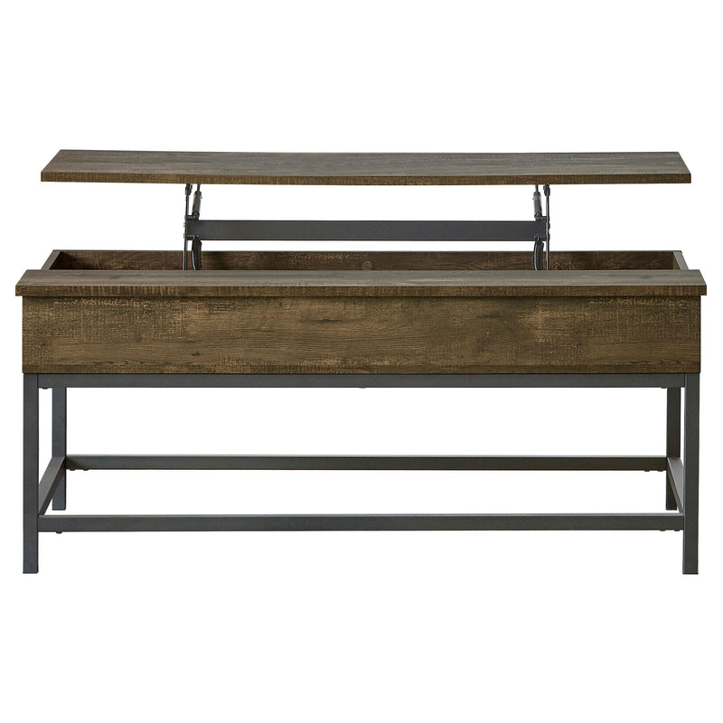 Byers Engineered Wood Lift Top Coffee Table Brown Oak - 723778
