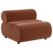 Byrne Velvet Upholstered Armless Chair Rust - 503991AC