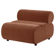 Byrne Velvet Upholstered Armless Chair Rust - 503991AC