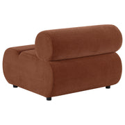 Byrne Velvet Upholstered Armless Chair Rust - 503991AC