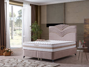 Cınar Storage Bed With Headboard Light Brown - King in Light Brown - 110-CIN-BBFLBRW-200-SBWHD