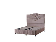 Cınar Storage Bed With Headboard Light Brown - Queen in Light Brown - 110-CIN-BBFLBRW-150-SBWHD