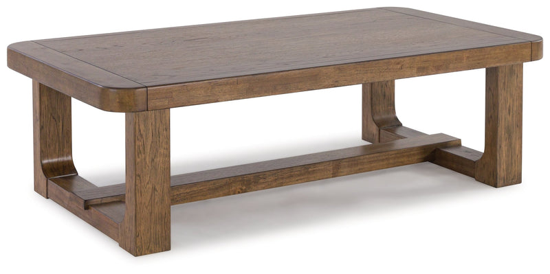 Cabalynn Coffee Table with 1 End Table in Light Brown - PKG015597