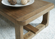 Cabalynn Coffee Table with 1 End Table in Light Brown - PKG015597