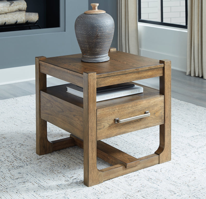 Cabalynn Coffee Table with 1 End Table in Light Brown - PKG015597