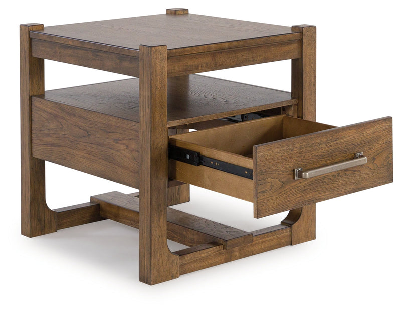 Cabalynn Coffee Table with 1 End Table in Light Brown - PKG015597