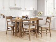 Cabalynn Counter Height Dining Table and 4 Barstools - D974D4