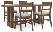 Cabalynn Counter Height Dining Table and 4 Barstools - D974D4