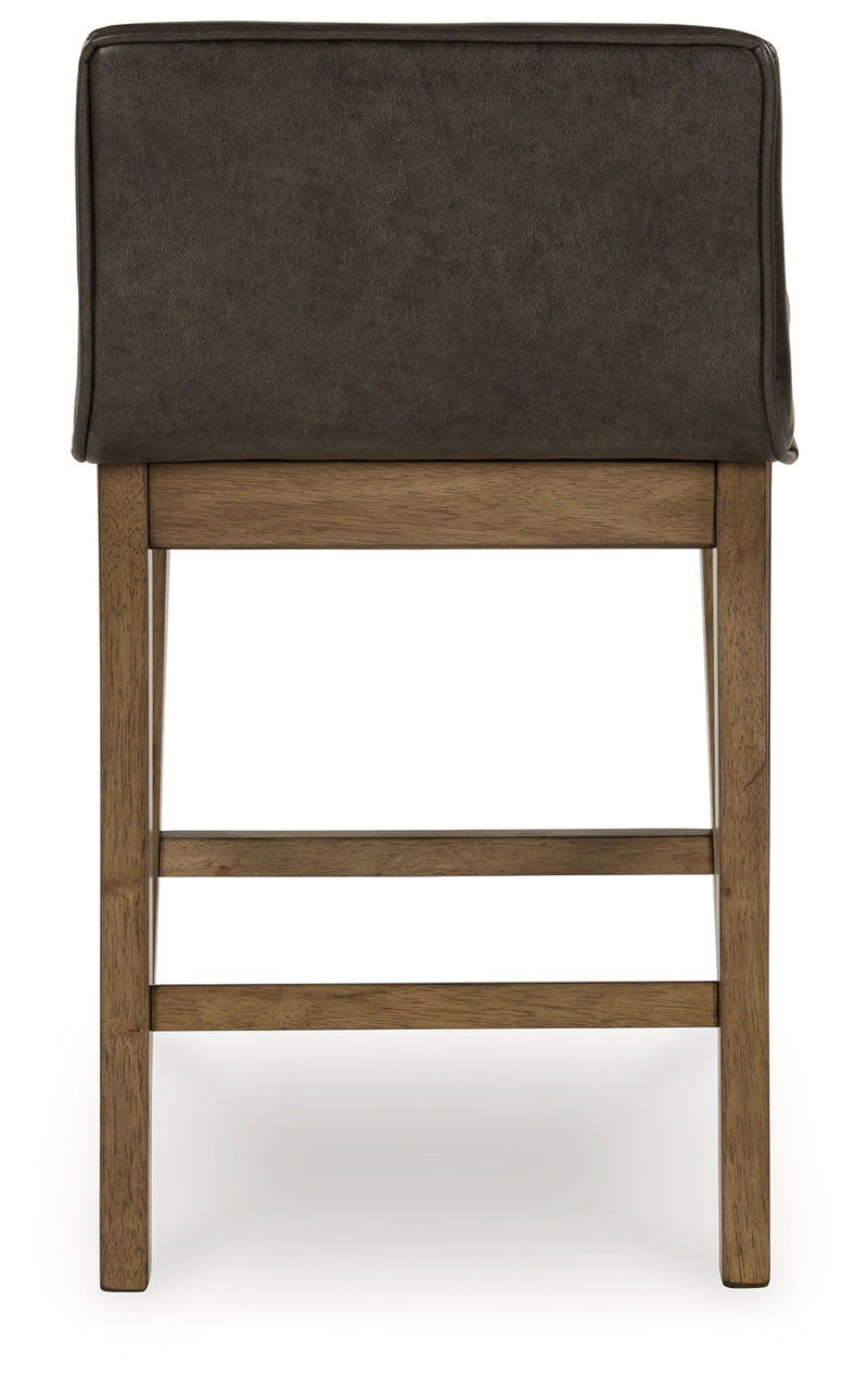 Cabalynn Counter Height Dining Table and 4 Barstools with Storage in Light Brown from Ashley - Luna Furniture