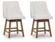 Cabalynn Counter Height Dining Table and 6 Barstools in Light Brown - PKG026535