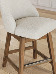 Cabalynn Counter Height Dining Table and 6 Barstools in Light Brown - PKG026535