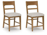 Cabalynn Counter Height Dining Table and 6 Barstools in Light Brown - PKG026535