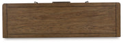 Cabalynn Counter Height Dining Table and 6 Barstools with Storage in Light Brown from Ashley - Luna Furniture