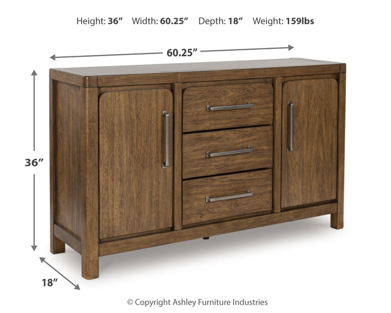 Cabalynn Counter Height Dining Table and 6 Barstools with Storage in Light Brown from Ashley - Luna Furniture
