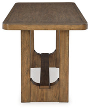 Cabalynn Counter Height Dining Table and 6 Barstools with Storage in Light Brown from Ashley - Luna Furniture