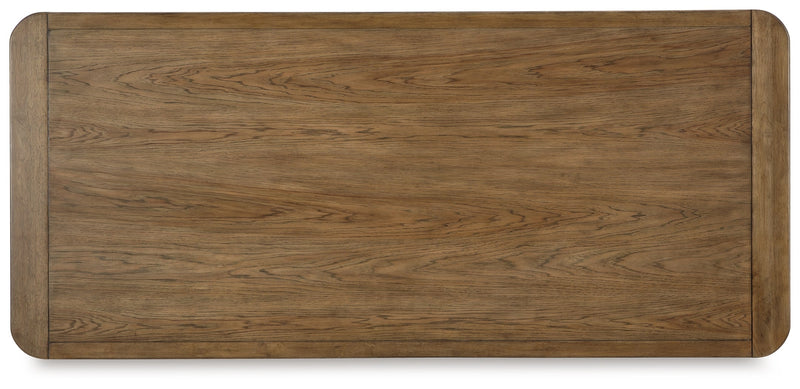 Cabalynn Counter Height Dining Table and 6 Barstools with Storage in Light Brown from Ashley - Luna Furniture