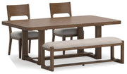 Cabalynn Dining Table, 2 Chairs and Bench - D974D7