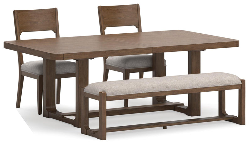 Cabalynn Dining Table, 2 Chairs and Bench - D974D7