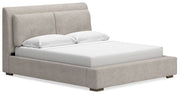 Cabalynn Light Brown Upholstered Panel Bedroom Set from Ashley - Luna Furniture