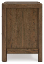 Cabalynn King Upholstered Bed with Chest and Nightstand in Light Brown from Ashley - Luna Furniture
