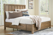 Cabalynn Light Brown Queen Panel Bed with Storage - Gate FurnitureQueen Bed