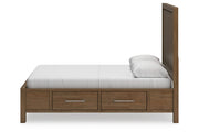 Cabalynn Light Brown Queen Panel Bed with Storage - Gate FurnitureQueen Bed