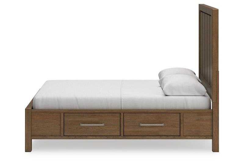 Cabalynn Light Brown Queen Panel Bed with Storage - Gate FurnitureQueen Bed