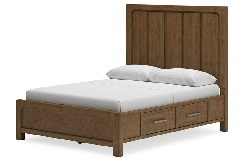 Cabalynn Light Brown Queen Panel Bed with Storage - Gate FurnitureQueen Bed