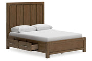 Cabalynn Light Brown Queen Panel Bed with Storage - Gate FurnitureQueen Bed