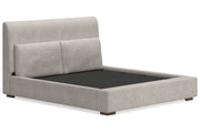 Cabalynn Light Brown Queen Upholstered Bed - Gate FurnitureQueen Bed
