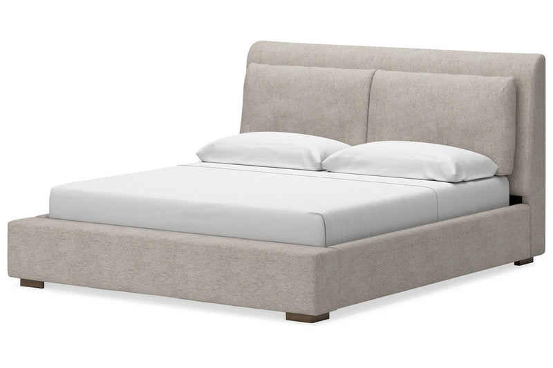 Cabalynn Light Brown Queen Upholstered Bed - Gate FurnitureQueen Bed