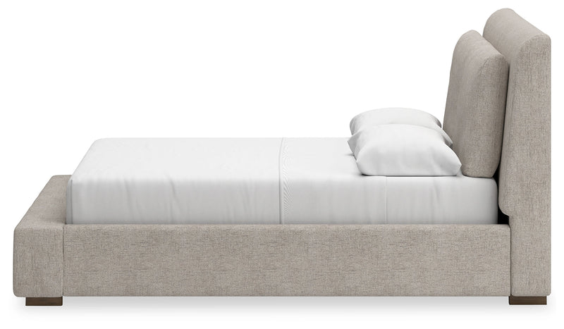 Cabalynn Light Brown Upholstered Panel Bedroom Set from Ashley - Luna Furniture