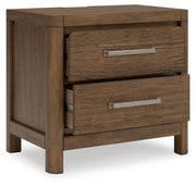 Cabalynn Queen Upholstered Bed with Chest and Nightstand in Light Brown from Ashley - Luna Furniture