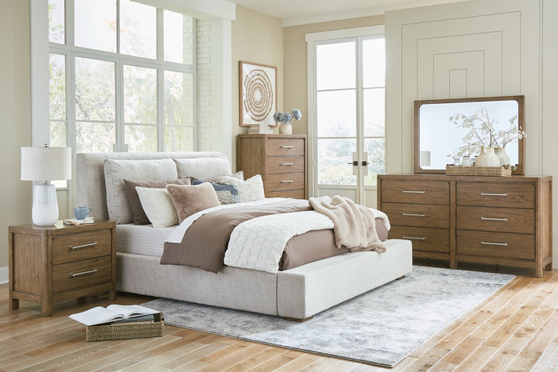 Cabalynn Light Brown Upholstered Panel Bedroom Set from Ashley - Luna Furniture
