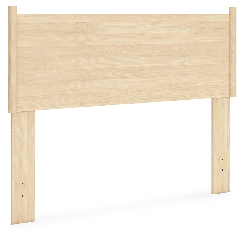 Cabinella Full Panel Headboard with 2 Nightstands in Tan - PKG017214