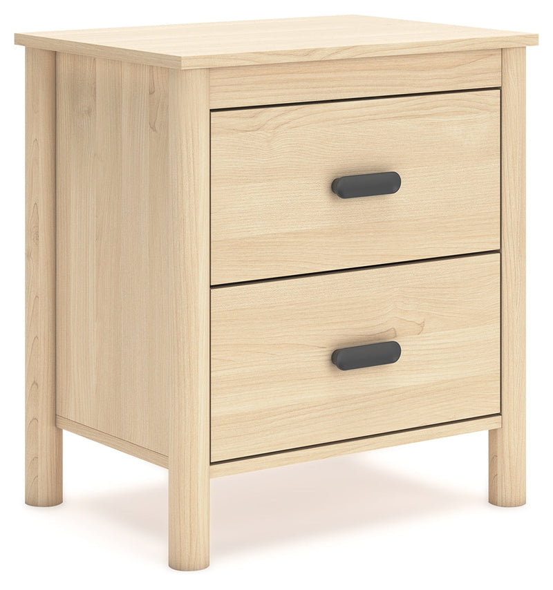 Cabinella Full Panel Headboard with 2 Nightstands in Tan - PKG017214