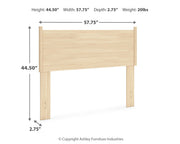Cabinella Full Panel Headboard with 2 Nightstands in Tan - PKG017214