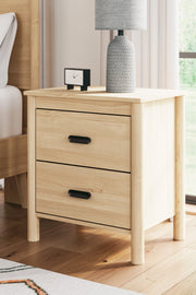 Cabinella Full Platform Bed with 2 Nightstands in Tan - PKG017221