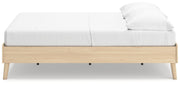 Cabinella Full Platform Bed with 2 Nightstands in Tan - PKG017221