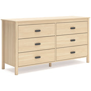 Cabinella Full Platform Bed with Dresser and Nightstand in Tan - PKG017223