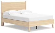 Cabinella Full Platform Panel Bed with Dresser and Chest in Tan - PKG017231