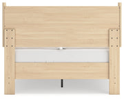 Cabinella Full Platform Panel Bed with Dresser in Tan - PKG017226