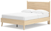 Cabinella Full Platform Panel Bed with Dresser in Tan - PKG017226